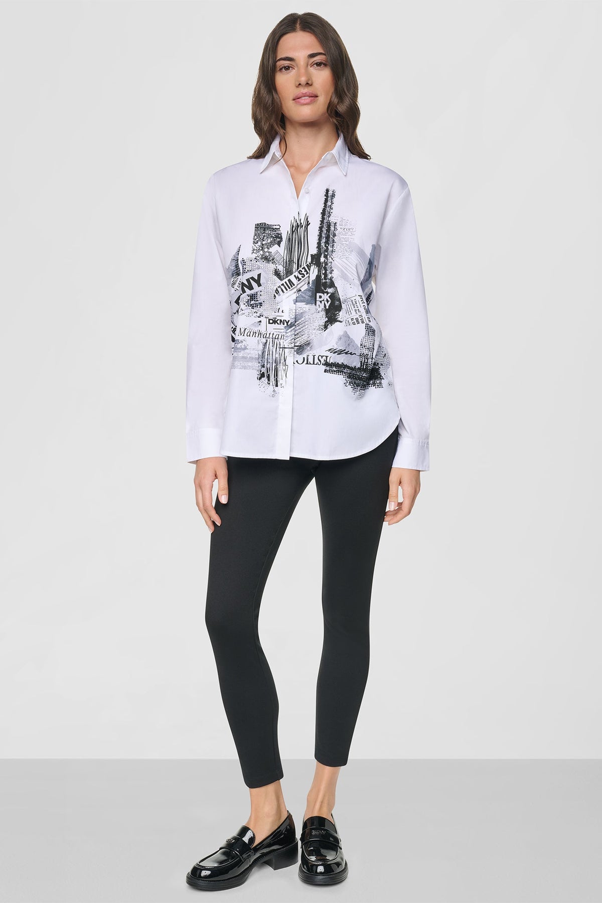 RHINESTONE CITY SHIRT White | DKNY