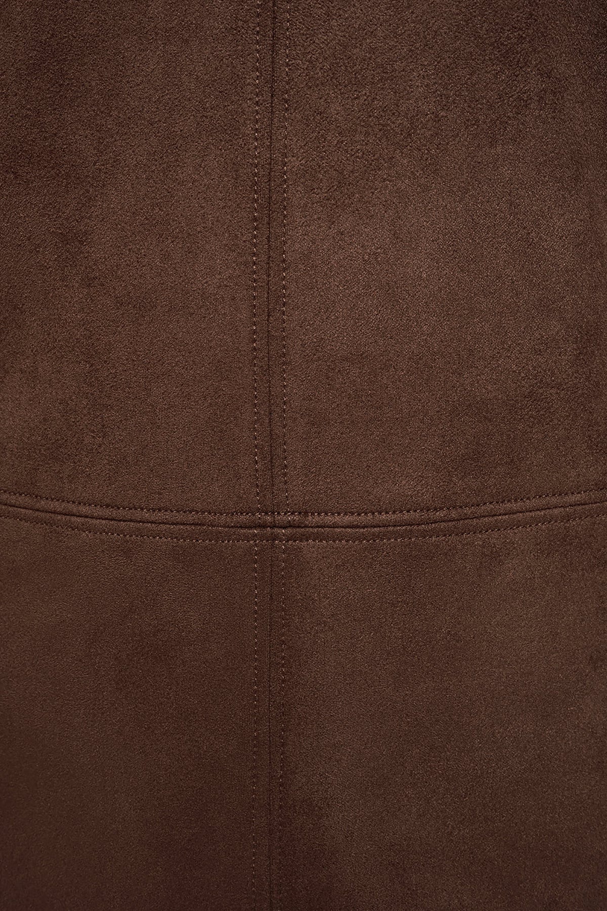 COLLARED FAUX SUEDE DRESS Chestnut | DKNY
