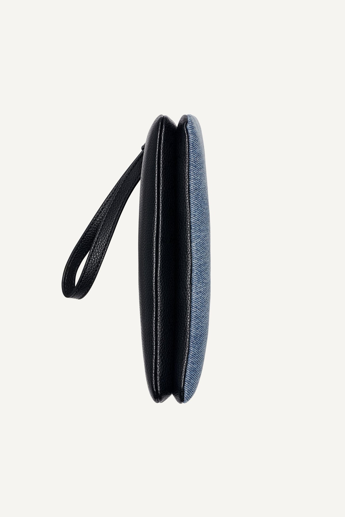 SARAH DUAL ZIP POUCH WRISTLET Denim/Black | DKNY