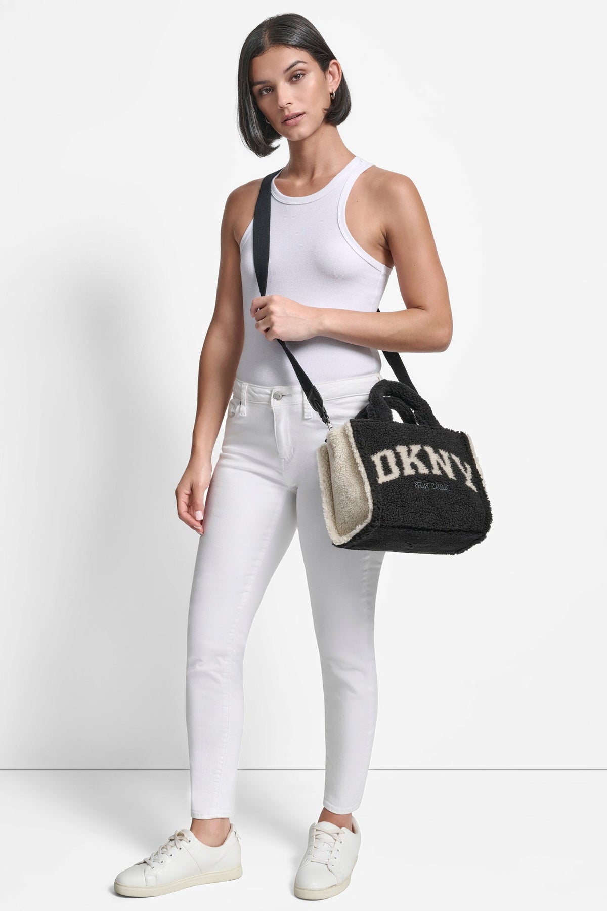 HADLEE SMALL TOTE BLACK/SILVER | DKNY