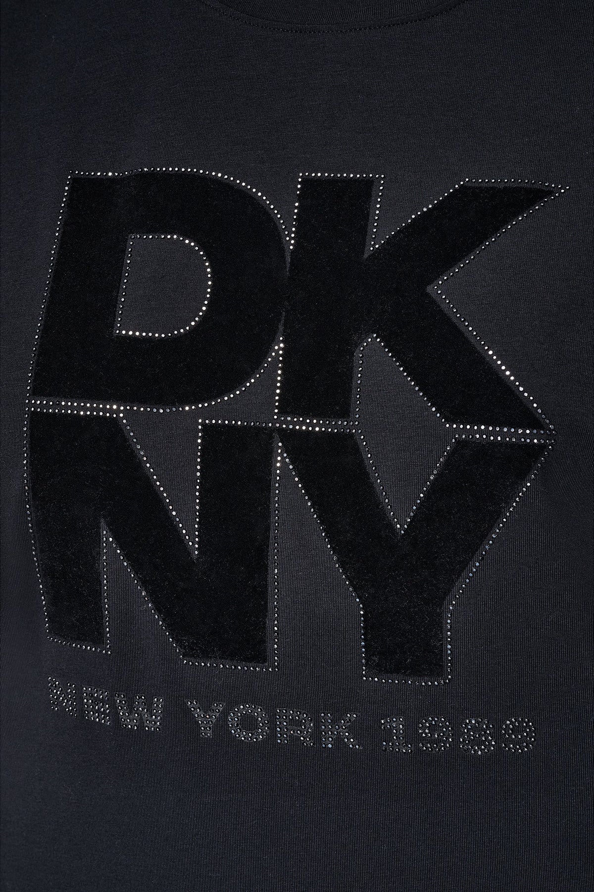 FLOCKED LOGO TEE White | DKNY