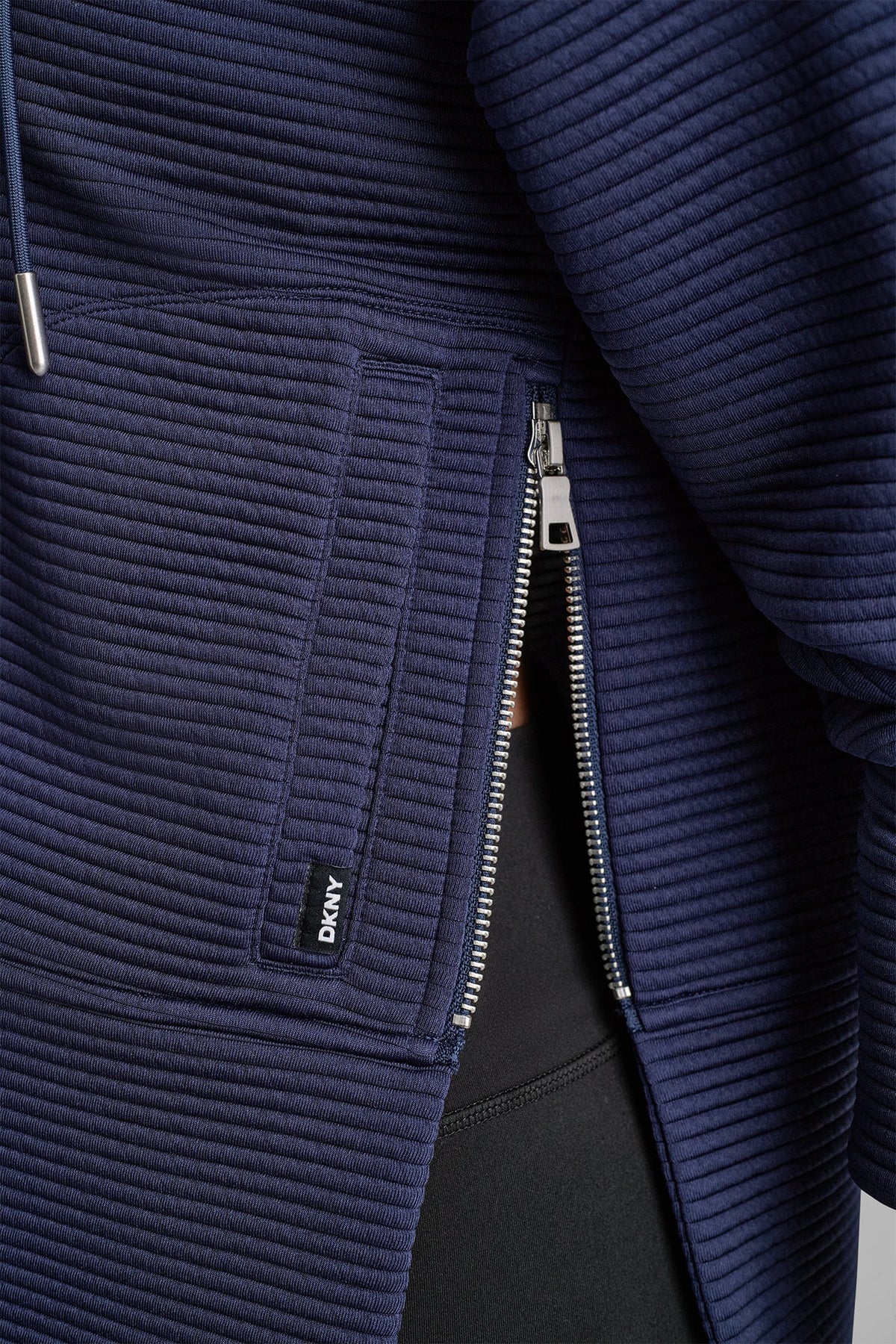 TECH OTTOMAN FULL ZIP HOODIE Peacoat | DKNY