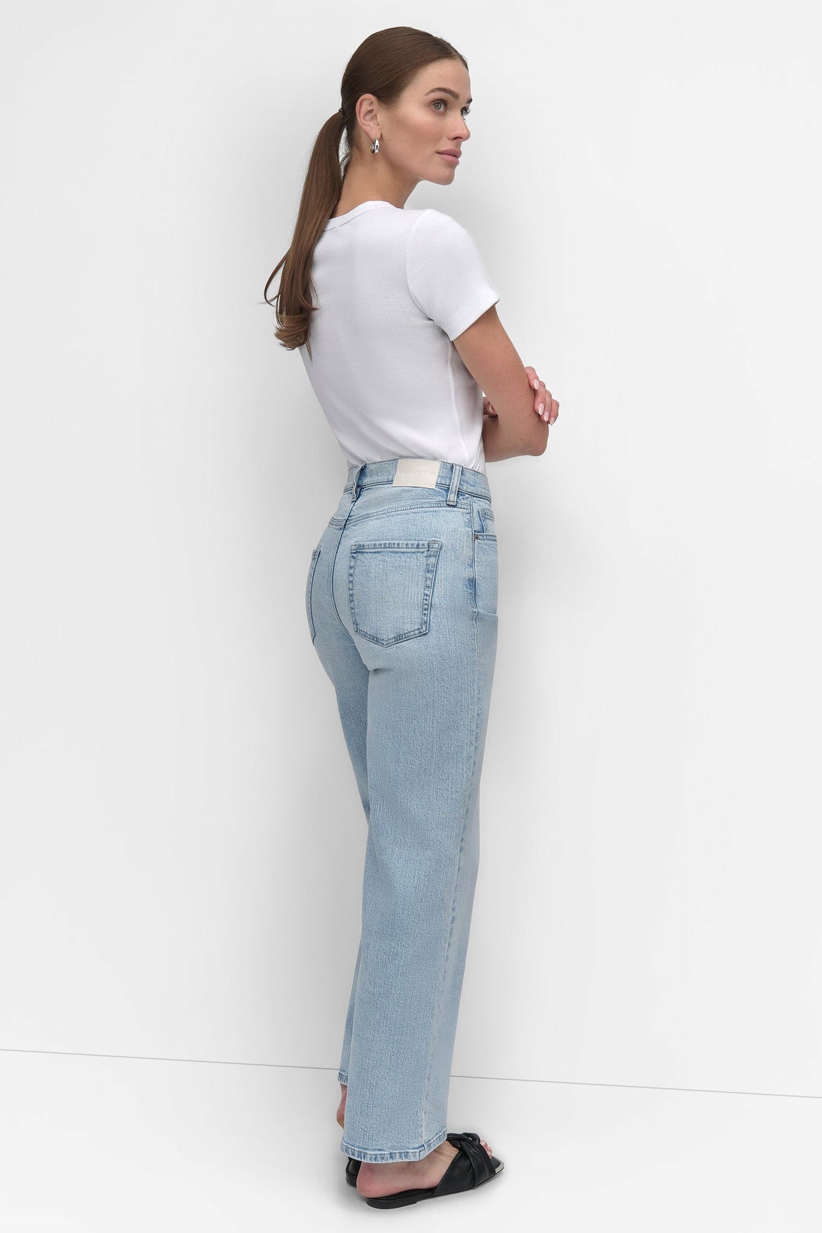 HIGH-RISE TAILORED WIDE-LEG JEAN DOYERS | DKNY