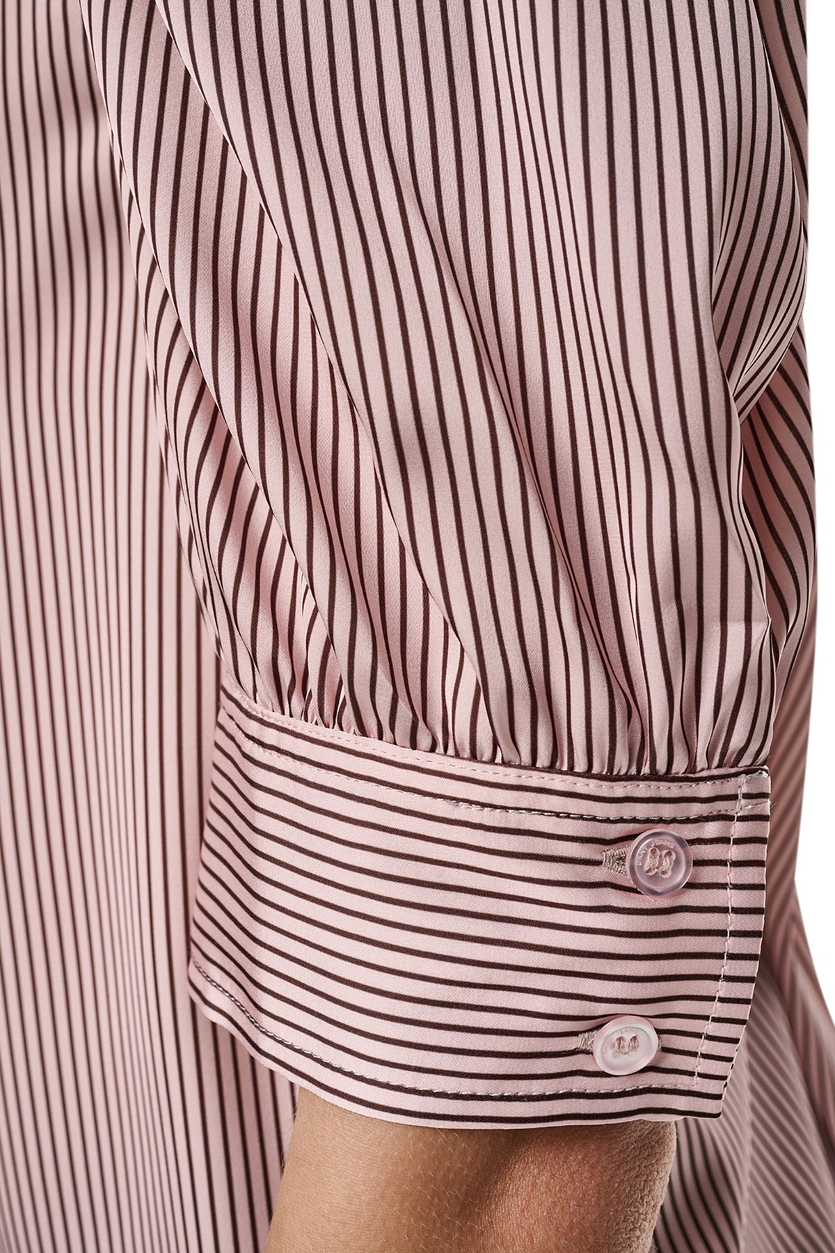 PUFF SHORT SLEEVE SHIRT Dover Stripe/Blush Pink | DKNY