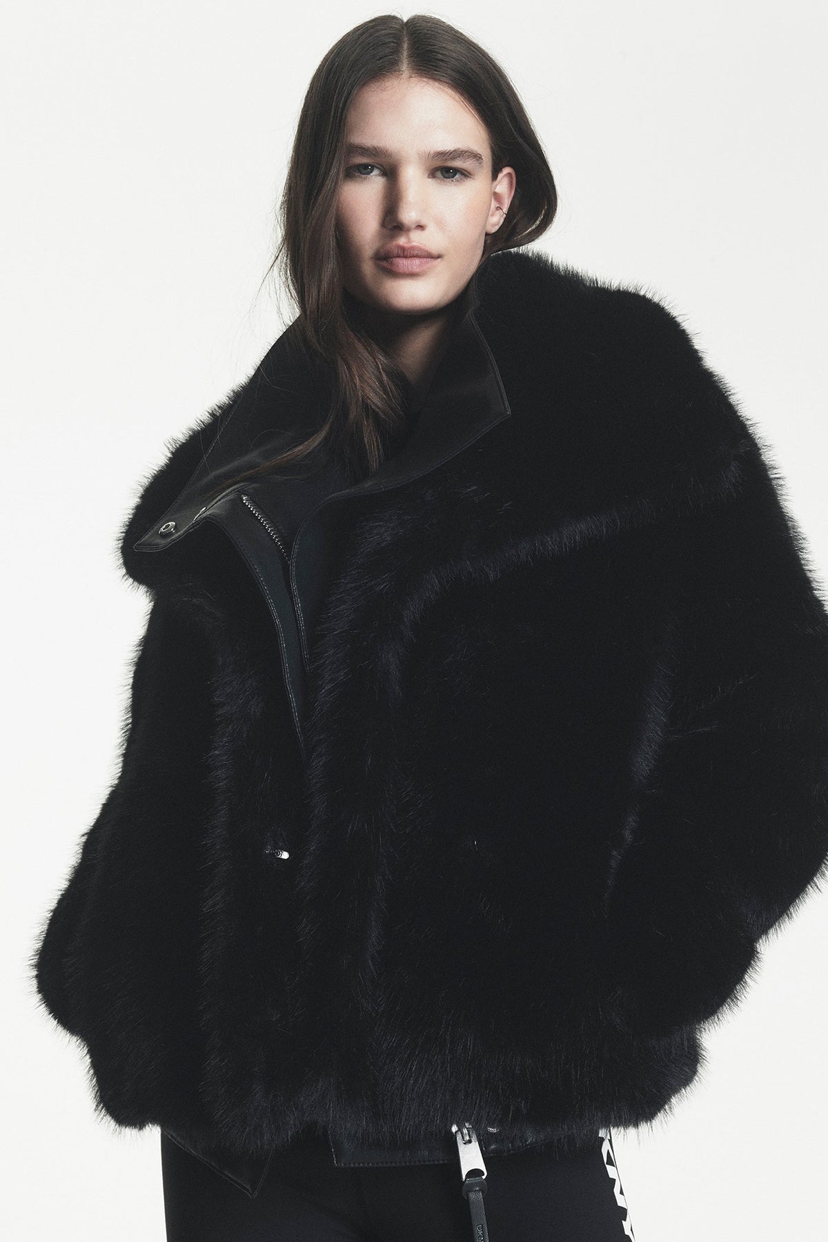 FAUX FUR JACKET Black | DKNY