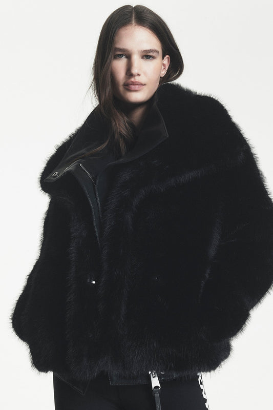 FAUX FUR JACKET Black | DKNY