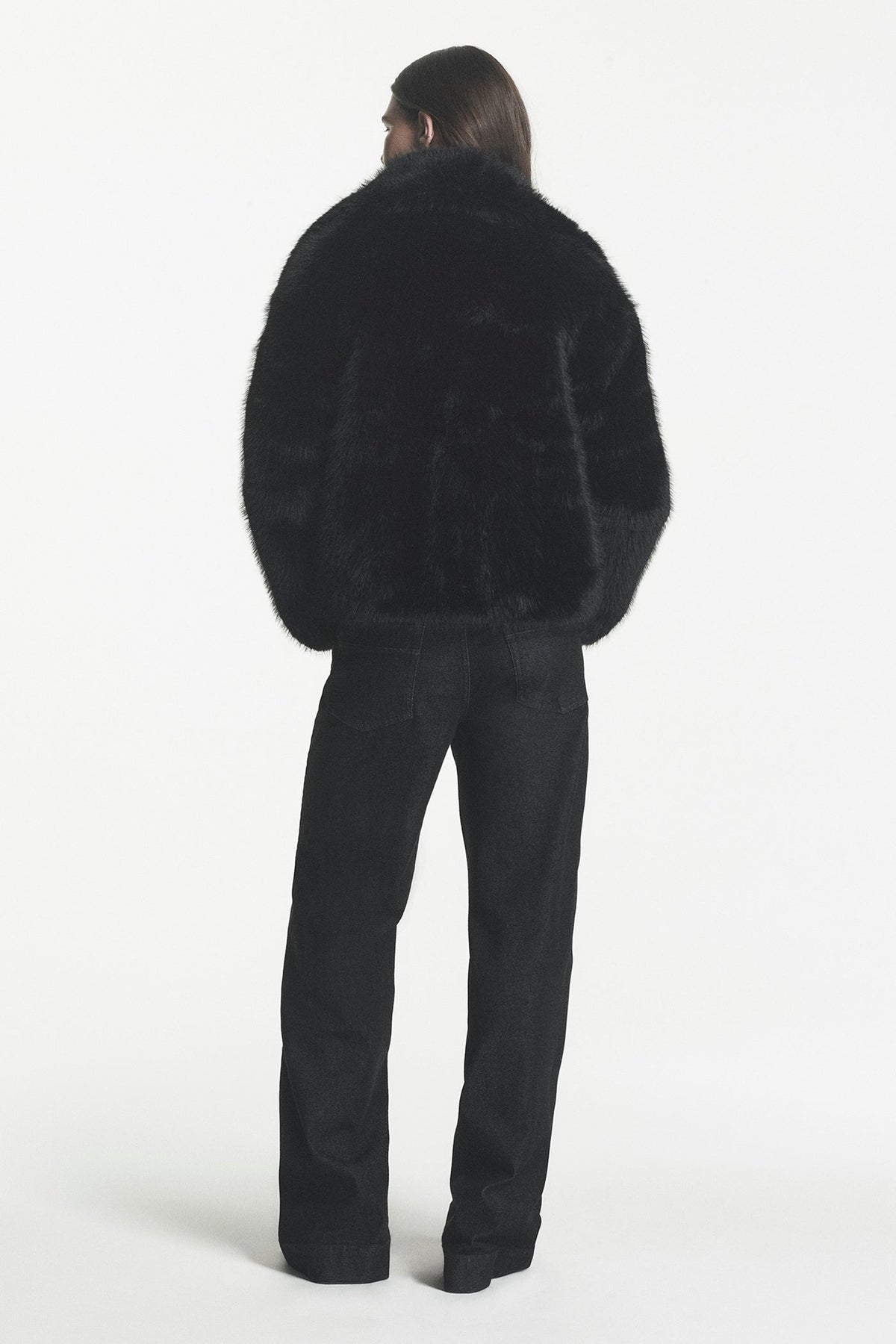 FAUX FUR JACKET Black | DKNY