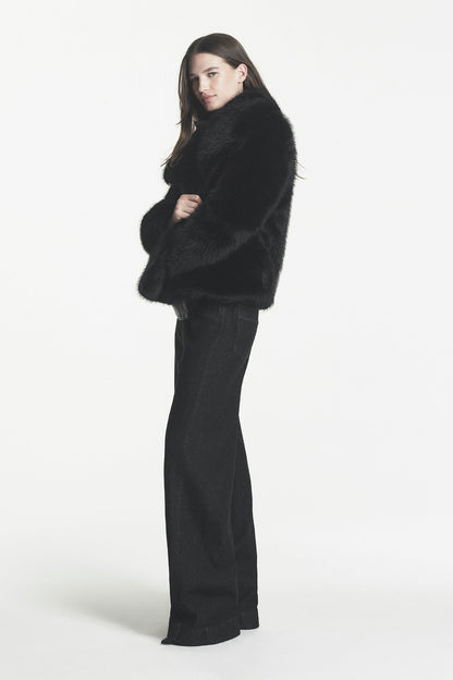 FAUX FUR JACKET Black | DKNY