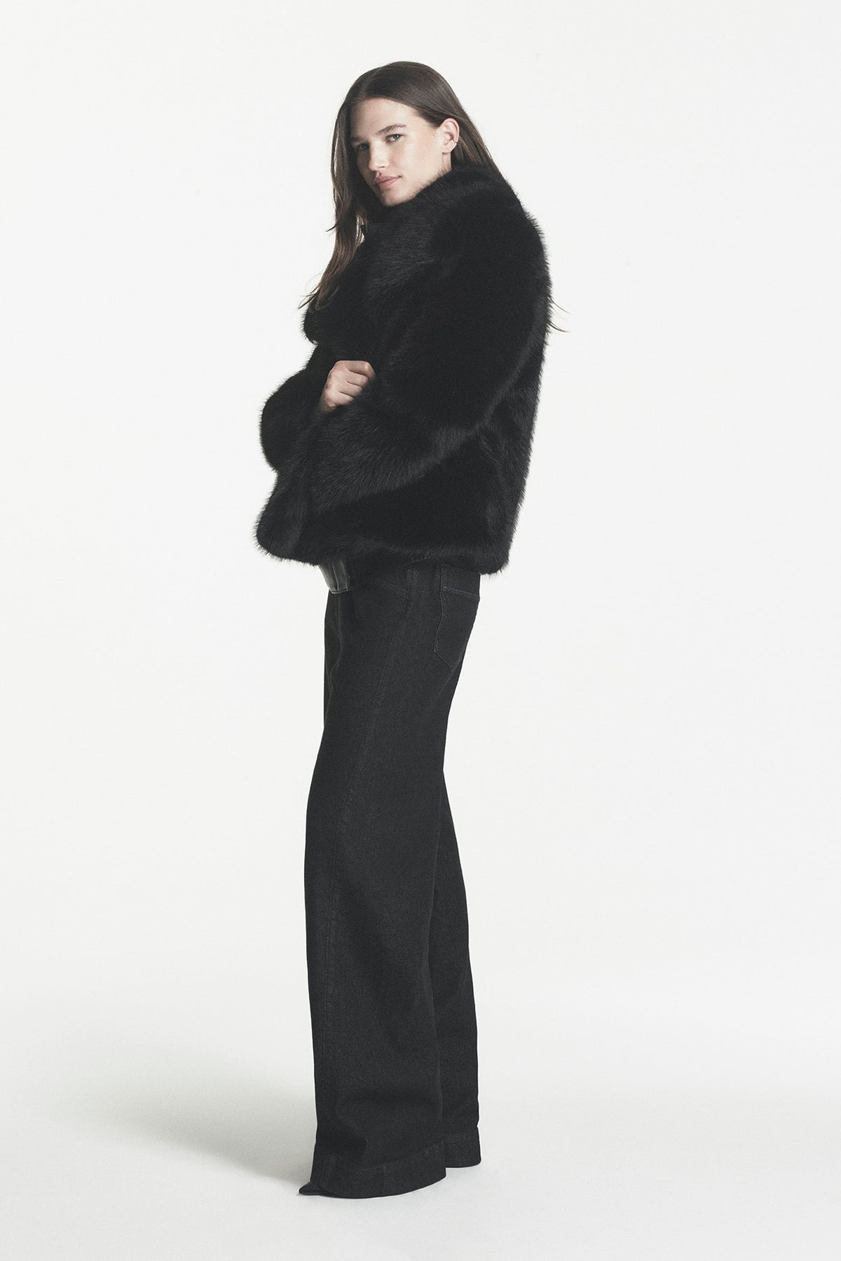 FAUX FUR JACKET Black | DKNY
