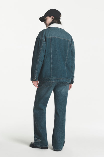 SHERPA COLLAR DENIM TRUCKER JACKET Fordham | DKNY