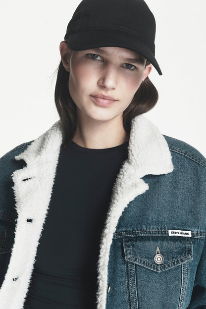 SHERPA COLLAR DENIM TRUCKER JACKET Fordham | DKNY