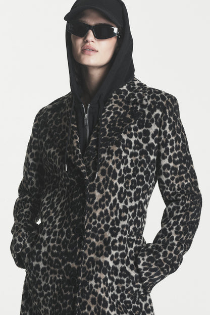 SINGLE BREASTED COAT Leopard | DKNY