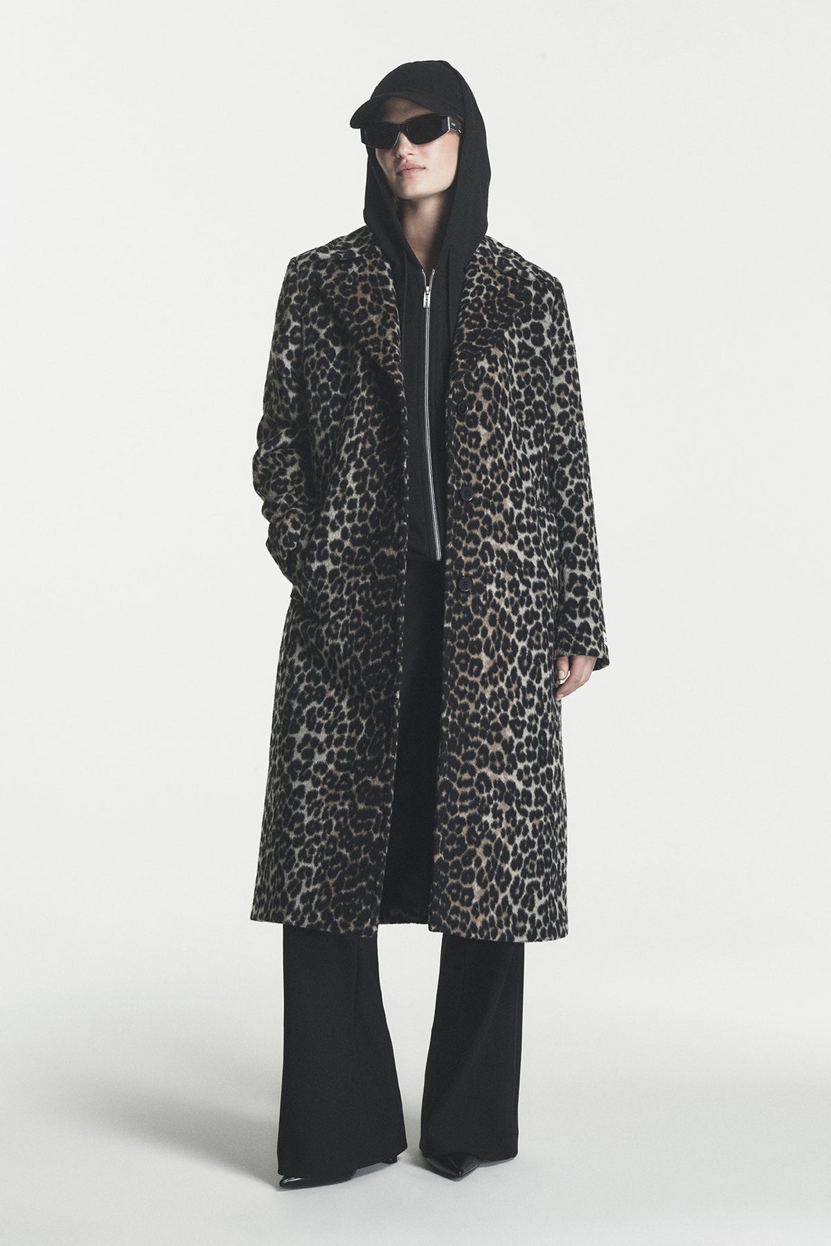 SINGLE BREASTED COAT Leopard | DKNY