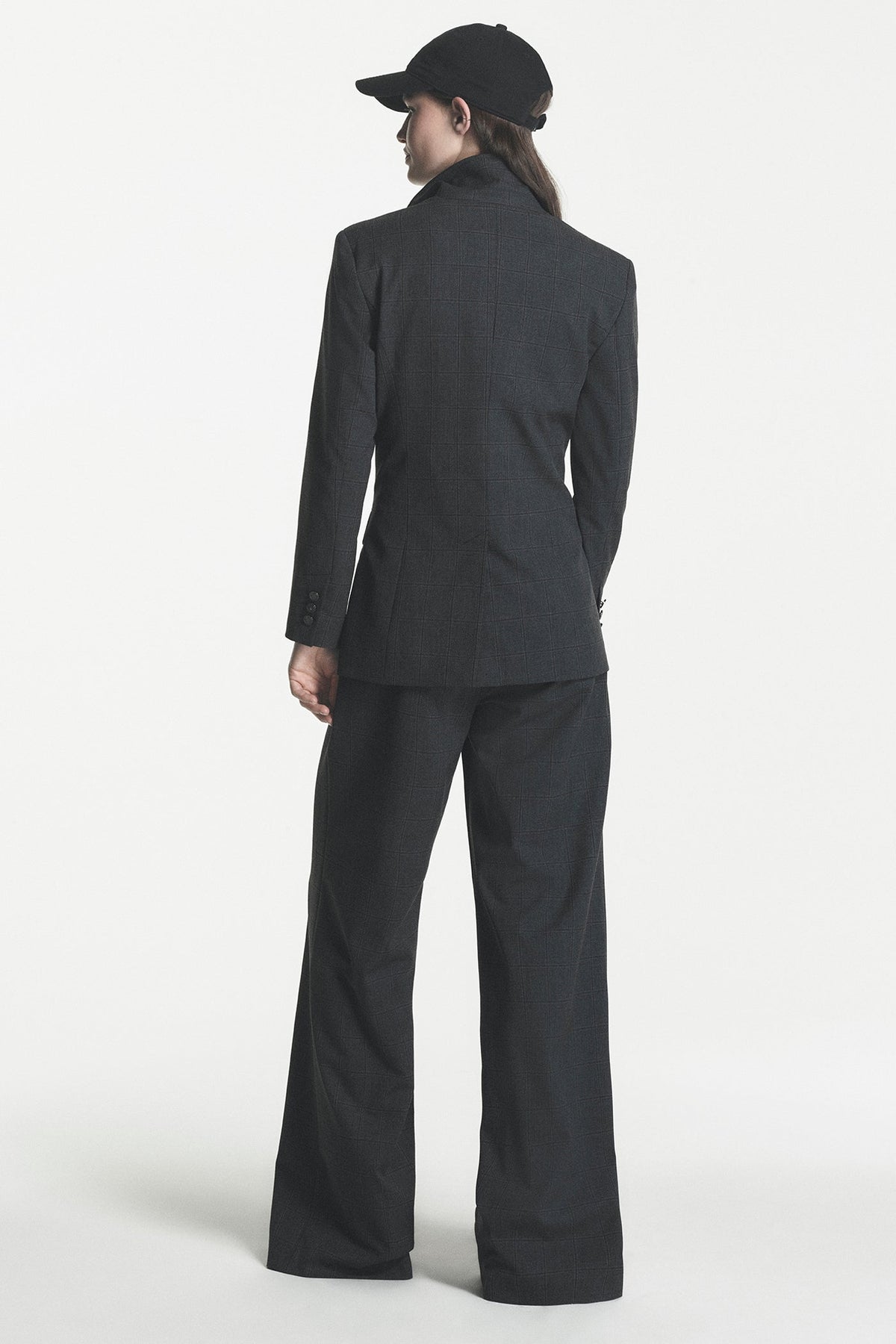 ONE BUTTON BLAZER Asphalt Combo | DKNY