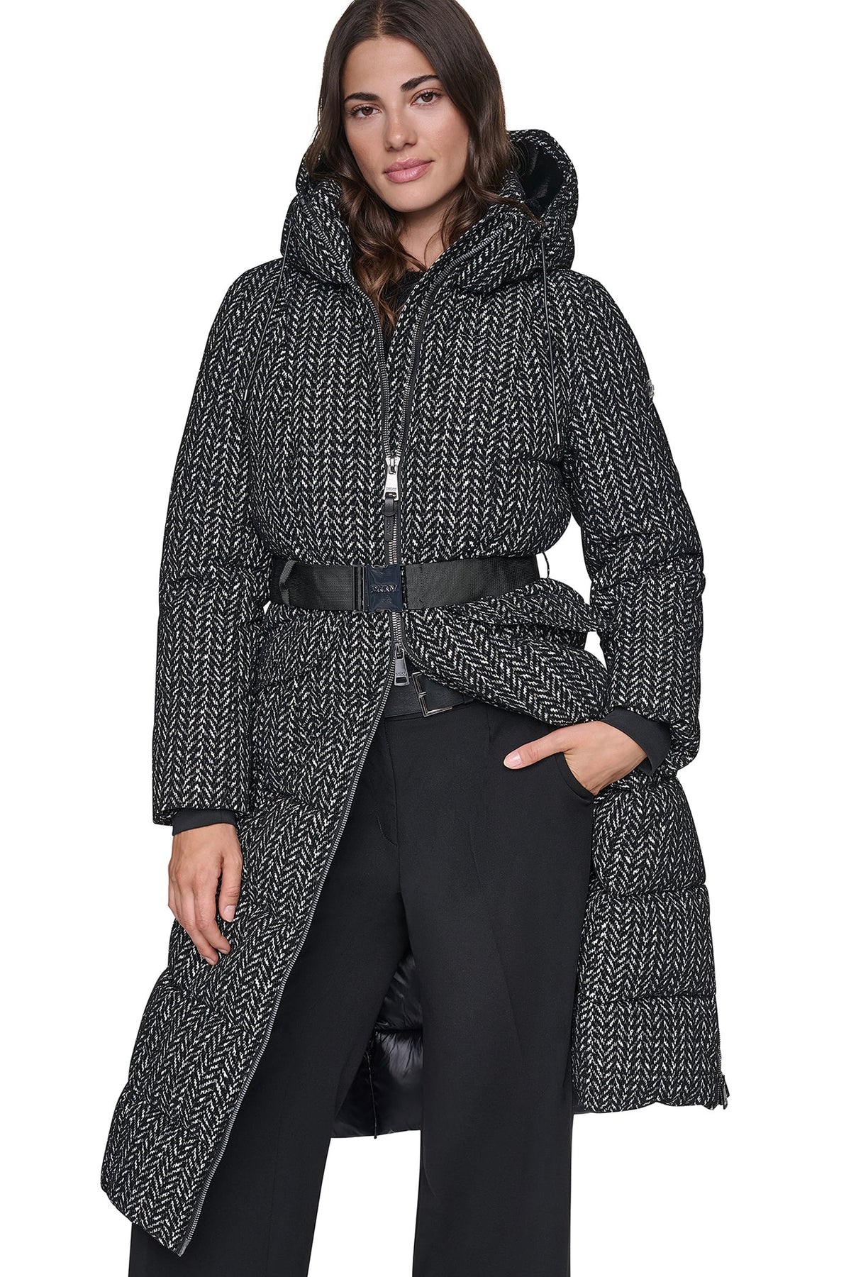 MAXI PUFFER WITH BELT Vapor | DKNY