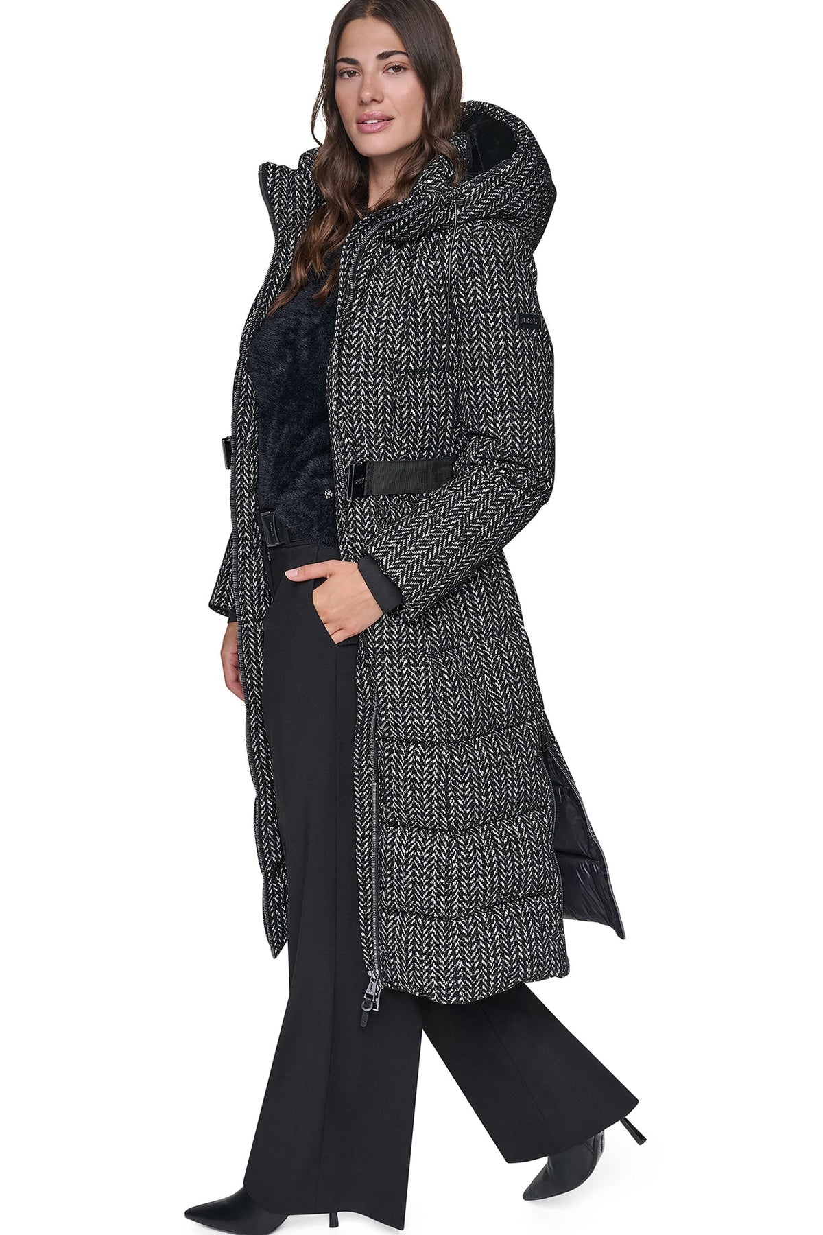 MAXI PUFFER WITH BELT Vapor | DKNY