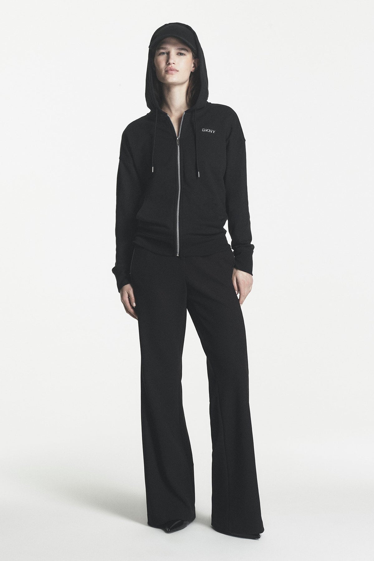 METALLIC BUBBLE FULL ZIP Black | DKNY