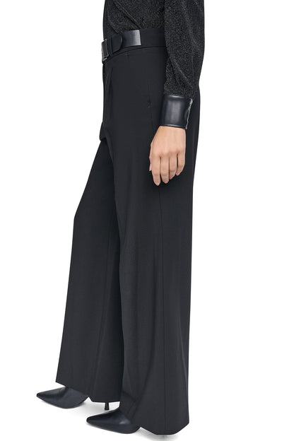 BELTED WIDE LEG TROUSER Black | DKNY