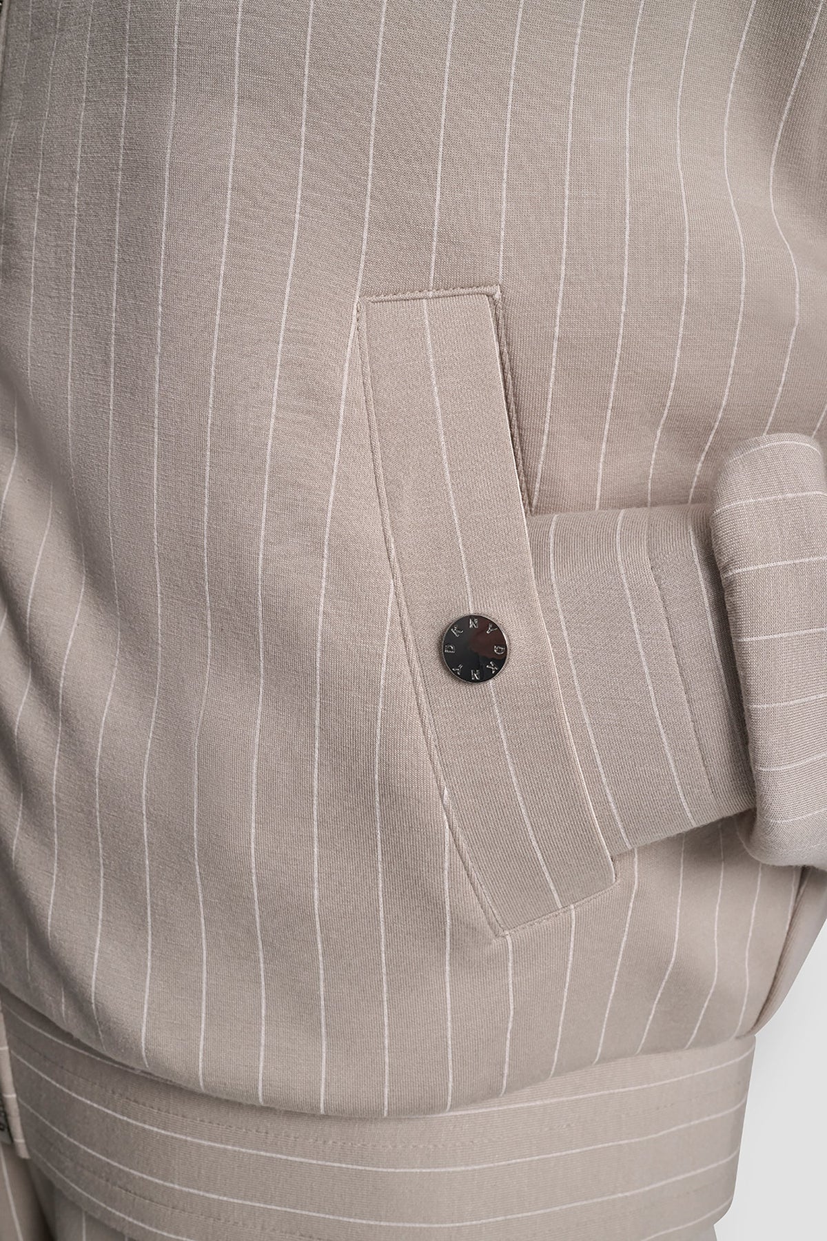 PINSTRIPED TRACK JACKET Black | DKNY