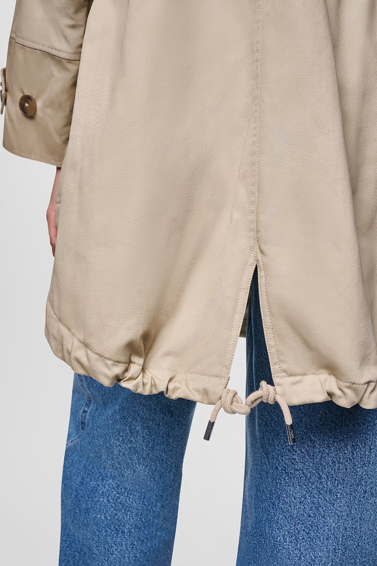 OVERSIZED HOODED ANORAK Travertine | DKNY