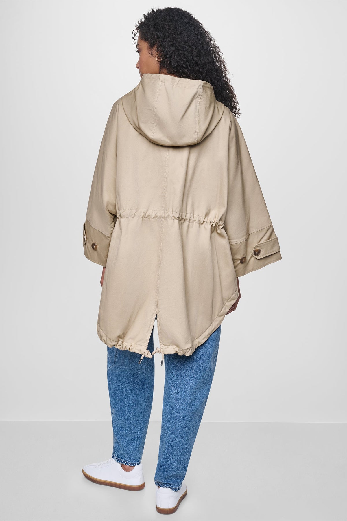OVERSIZED HOODED ANORAK Travertine | DKNY