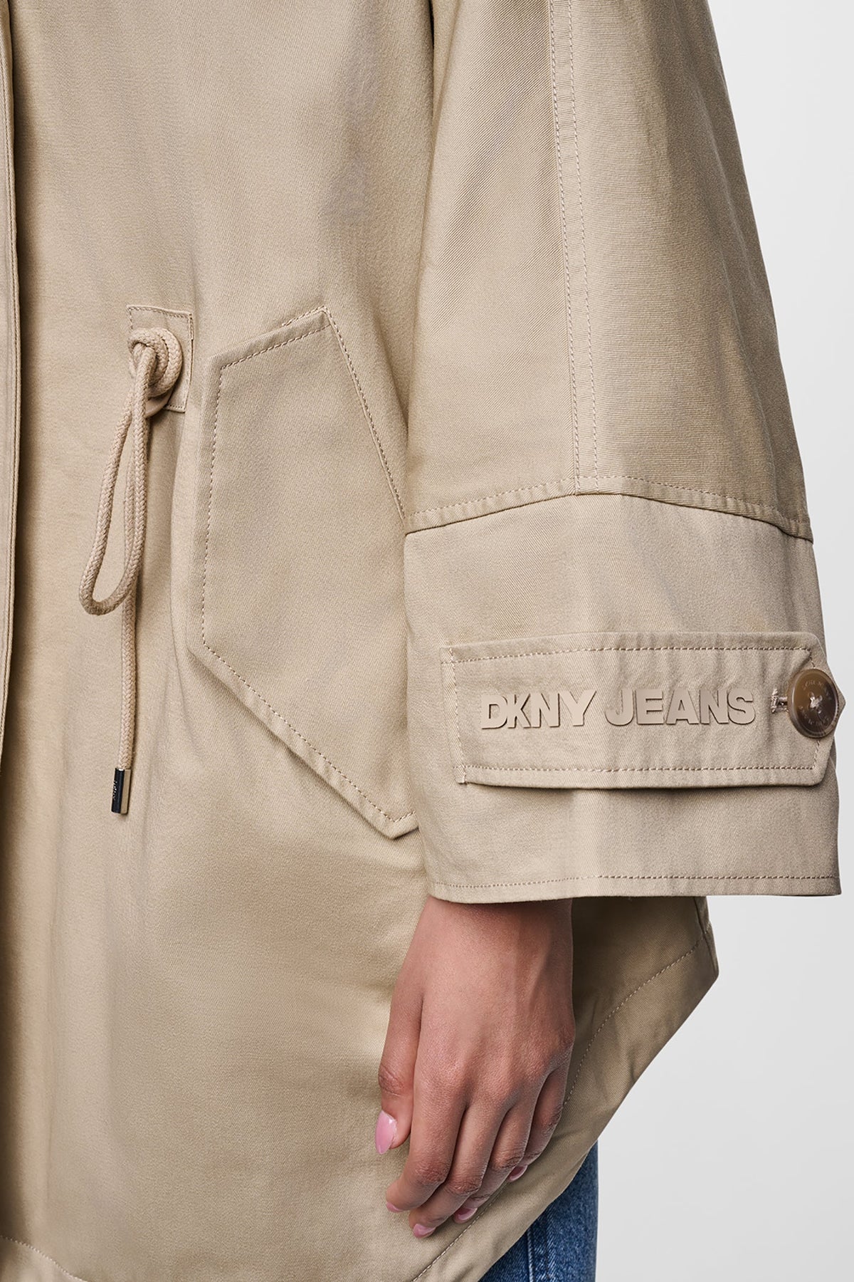 OVERSIZED HOODED ANORAK Travertine | DKNY