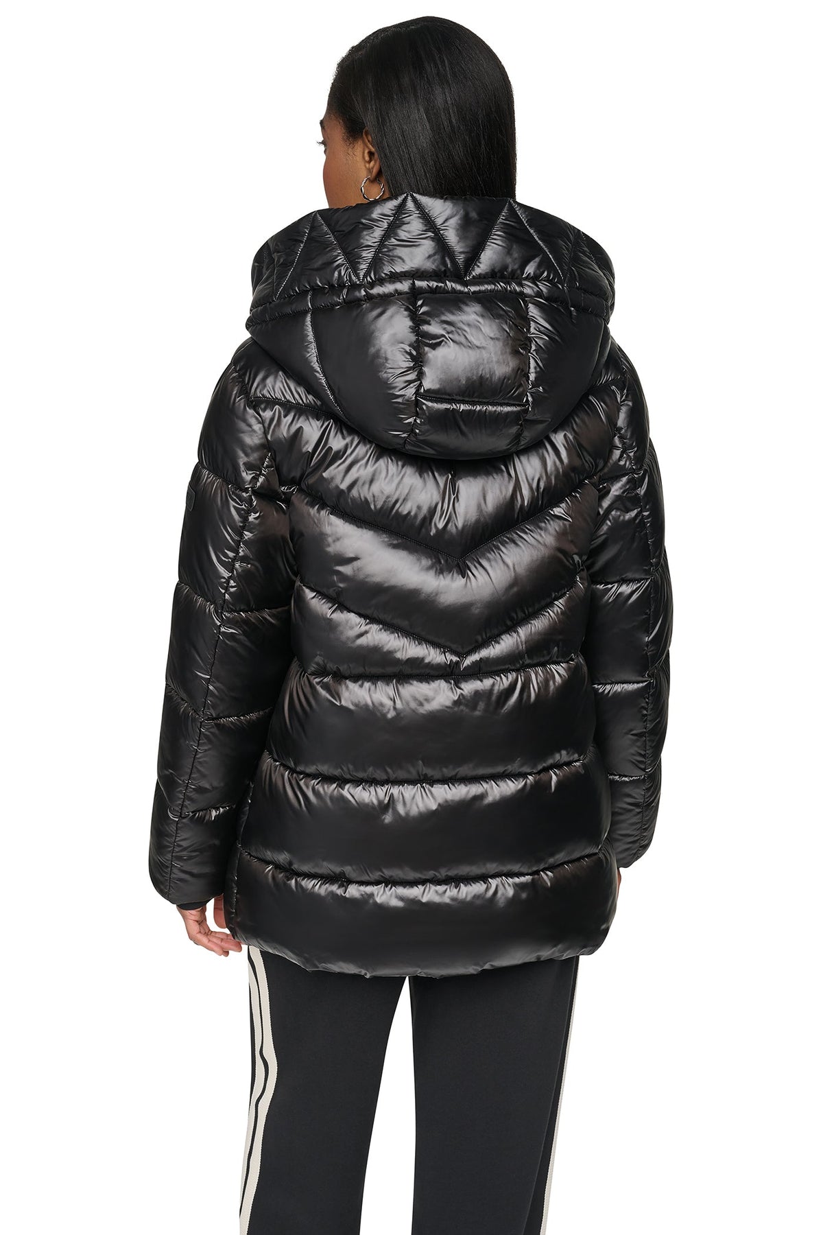 PEARALIZED HOODED PUFFER Bitter | DKNY