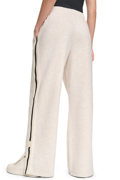 HIGH-RISE STRAIGHT LEG TRACK PANT Cortado Heather | DKNY