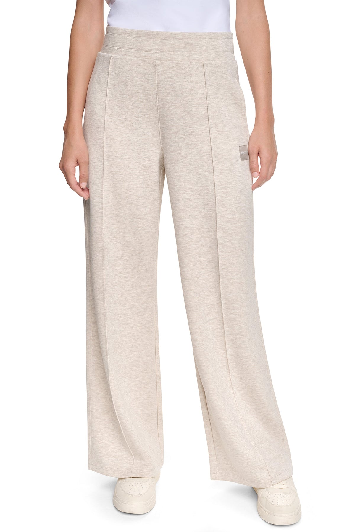 HIGH-RISE PINTUCKED WIDE-LEG PANT Claret | DKNY