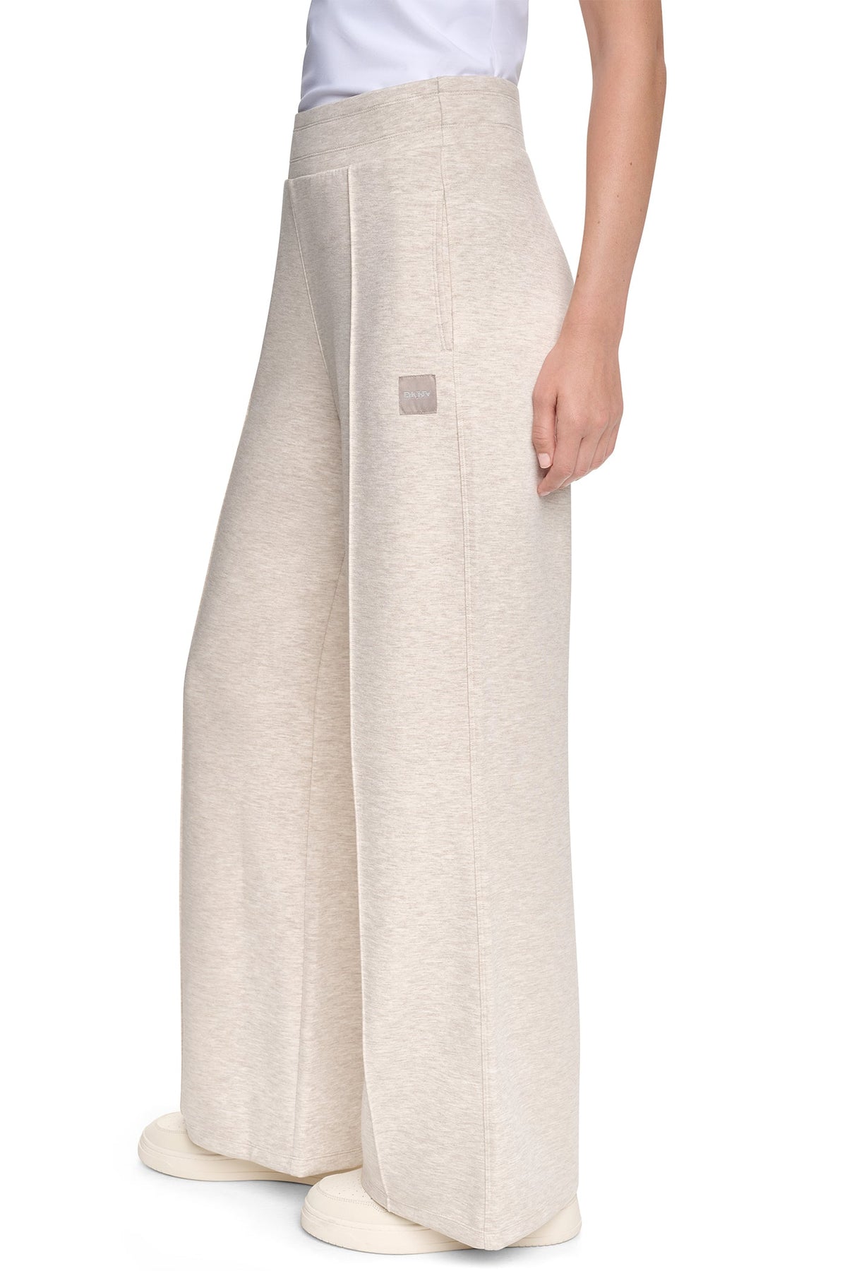HIGH-RISE PINTUCKED WIDE-LEG PANT Claret | DKNY