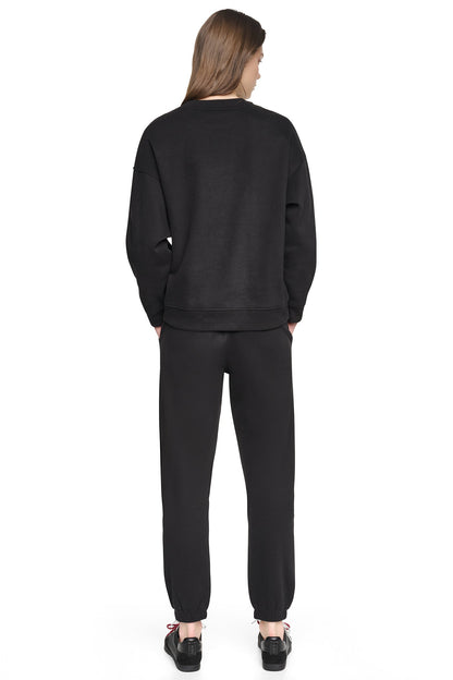 ANIMAL PRINT LOGO SWEATSHIRT Black | DKNY