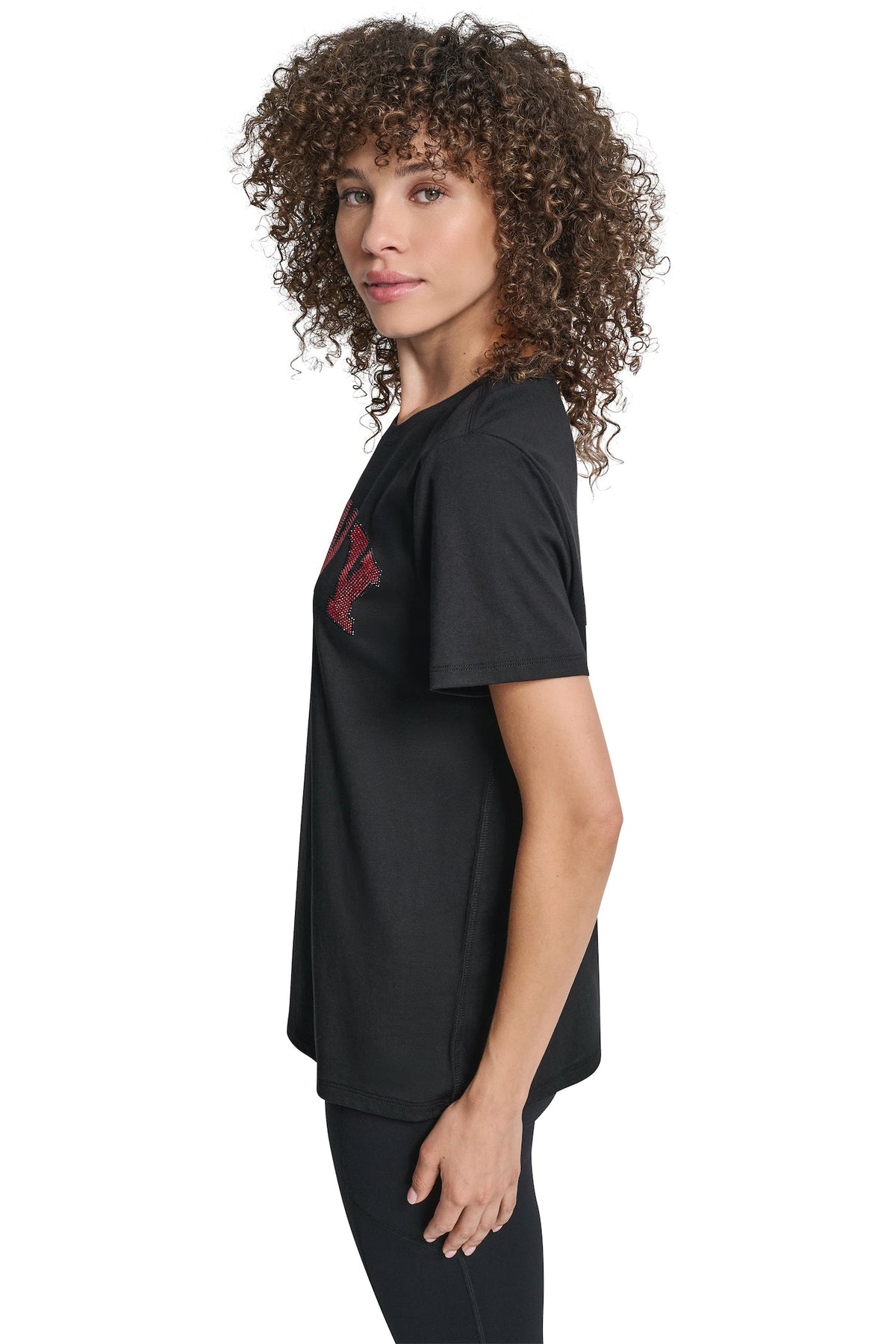 VARSITY LOGO GRAPHIC TEE Black | DKNY