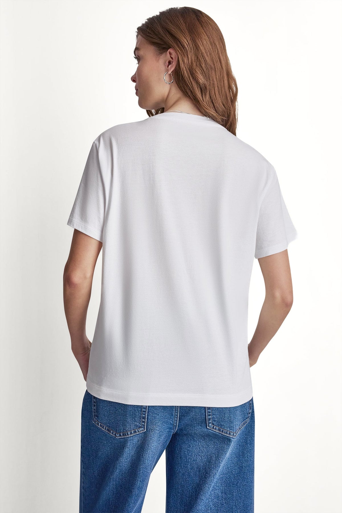 DKNY RHINESTONE NY STREETS LOGO TEE White/Black Punch | DKNY