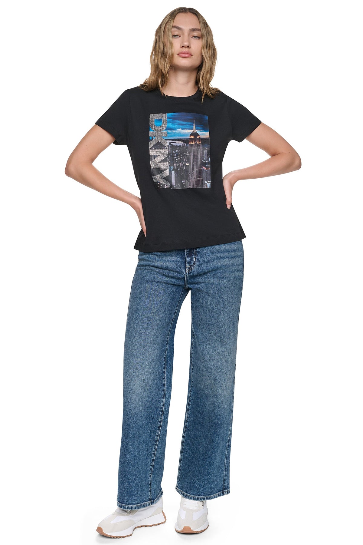 MANHATTAN PHOTO LOGO TEE Black/Manhattan Combo | DKNY