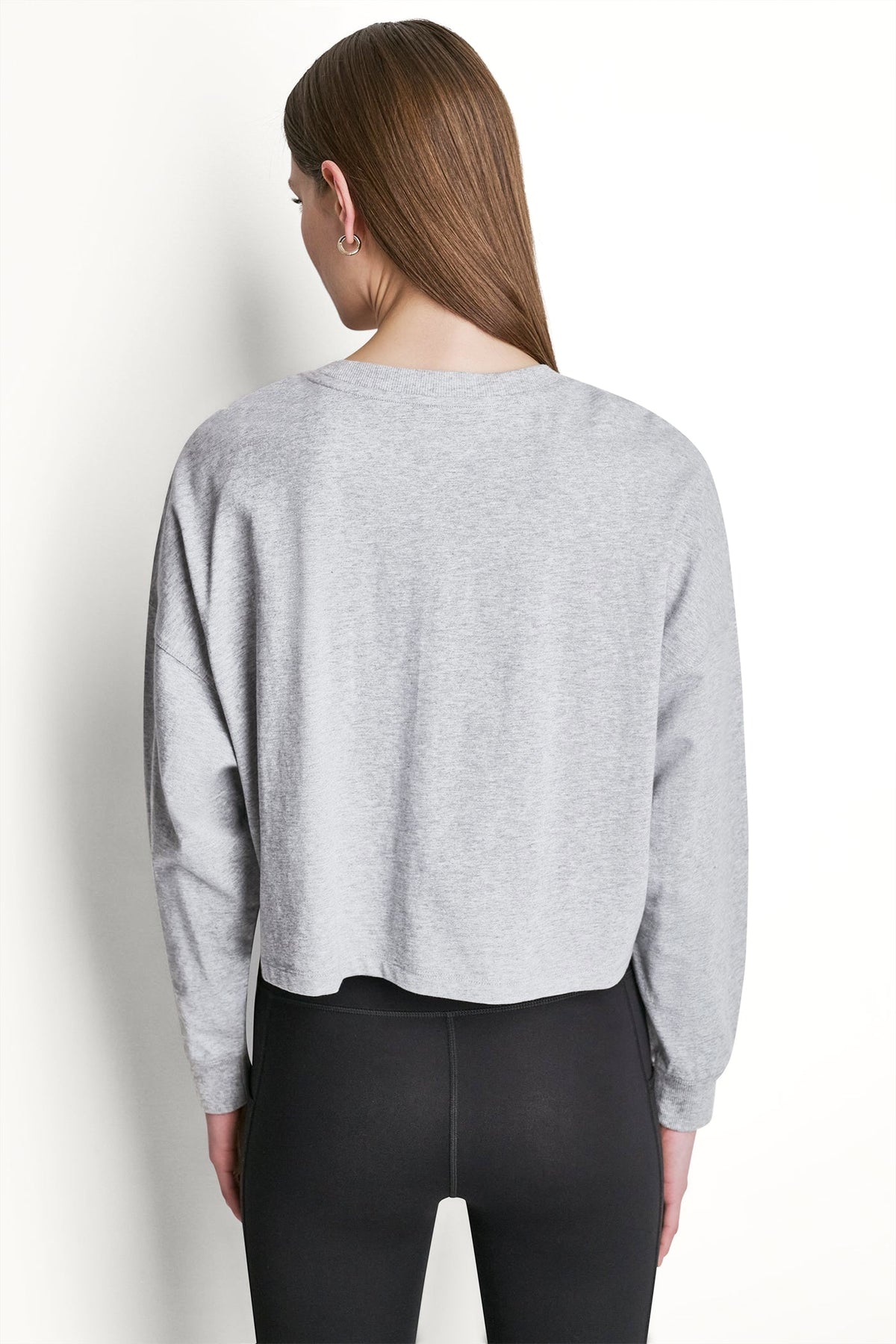 PUFF VARSITY LOGO LONG SLEEVE TEE Punch/Black | DKNY