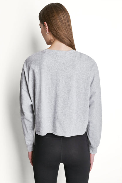 PUFF VARSITY LOGO LONG SLEEVE TEE Punch/Black | DKNY