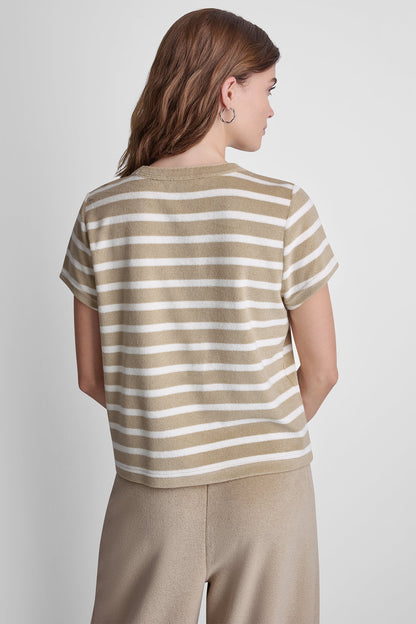 TOWELLING TERRY CREW NECK TEE Punch | DKNY