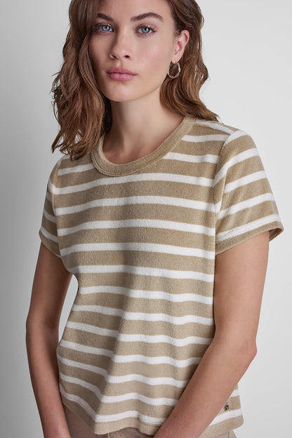TOWELLING TERRY CREW NECK TEE Punch | DKNY