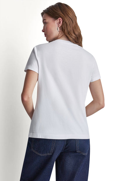 DKNY JEANS STACKED RHINESTONE DOME TEE Black | DKNY