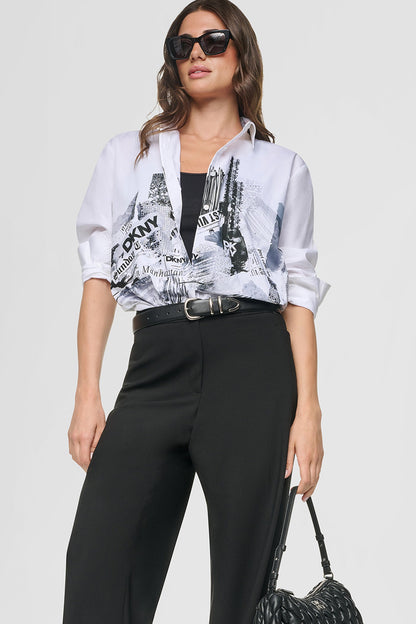 RHINESTONE CITY SHIRT White | DKNY