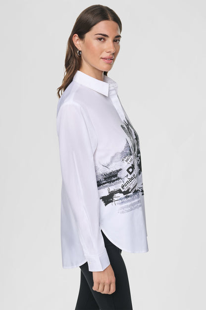 RHINESTONE CITY SHIRT White | DKNY