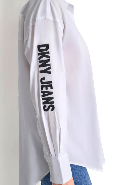 POPLIN BUTTON DOWN White | DKNY