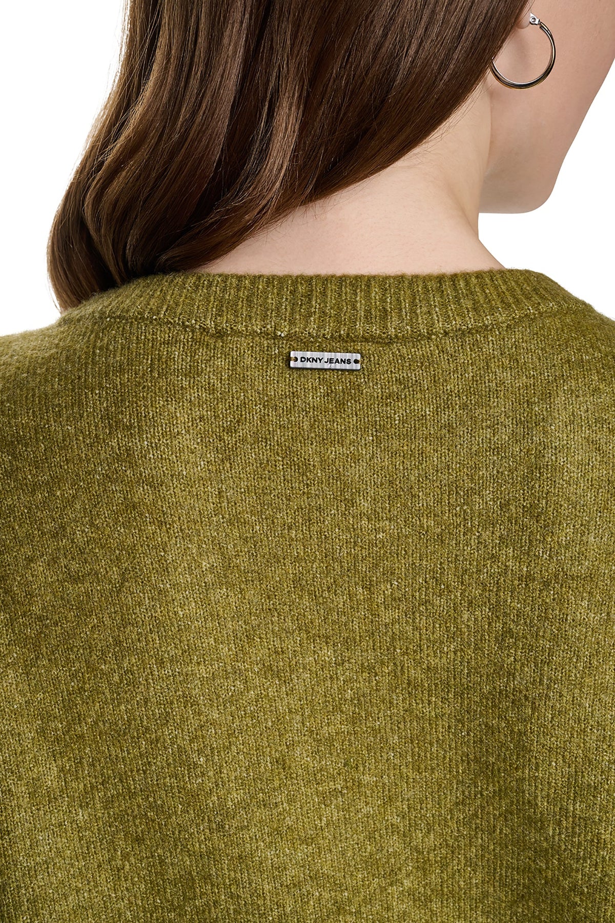 ASYMMETRIC BUTTON HEM CARDIGAN Black | DKNY