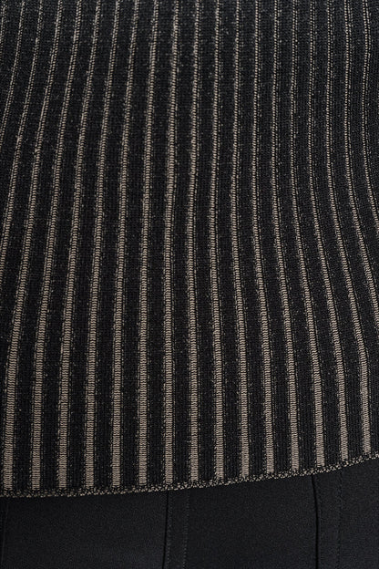 RIB KNIT SWEATER Travertine/Black | DKNY