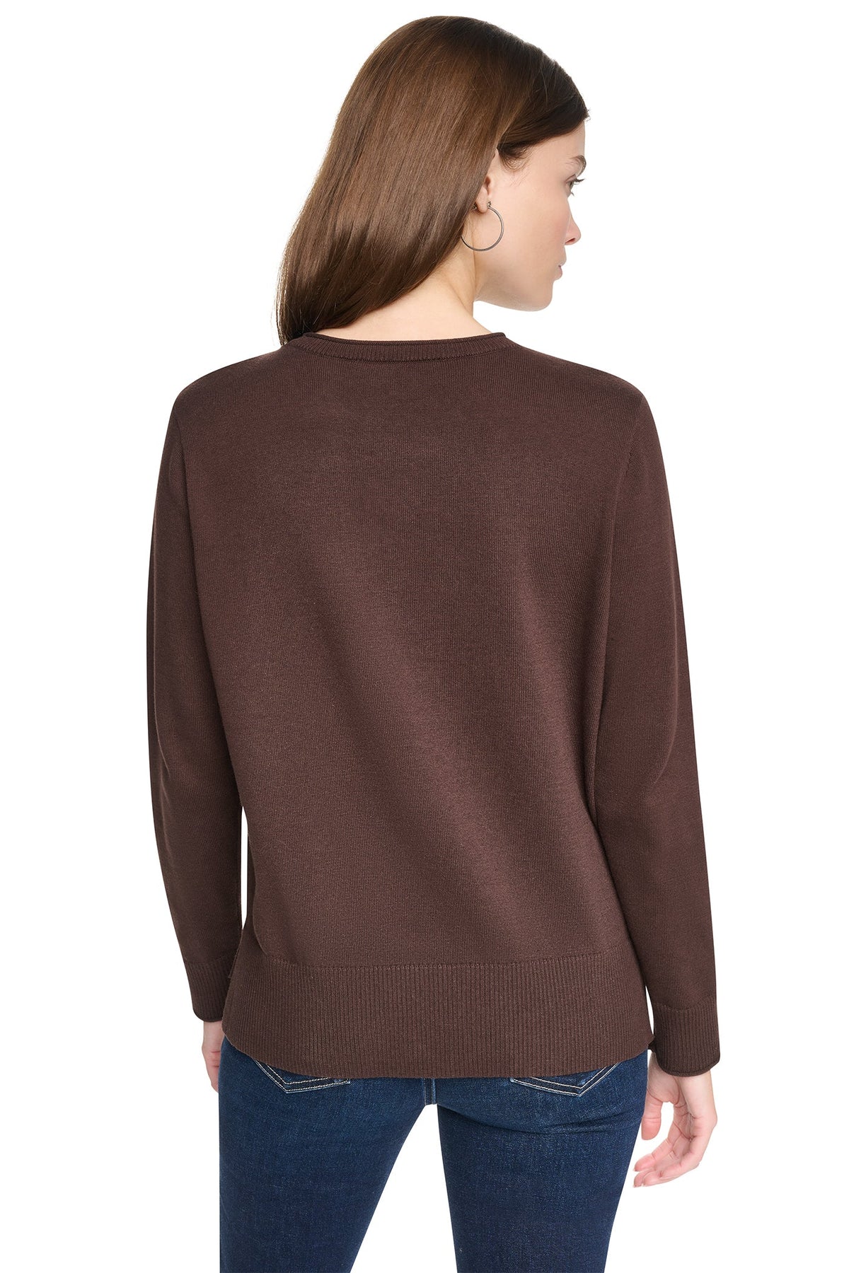 CAMO RHINESTONE LOGO SWEATER Utility Green | DKNY