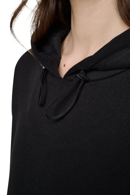 STRIPED MINI HOODIE DRESS Black | DKNY