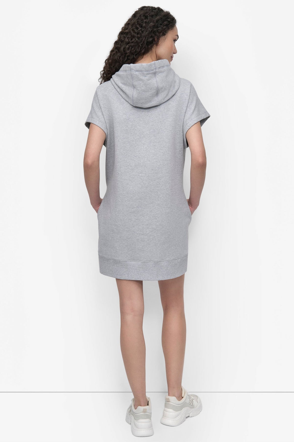 TWO TONE LOGO DRAWCORD SNEAKER DRESS Black | DKNY