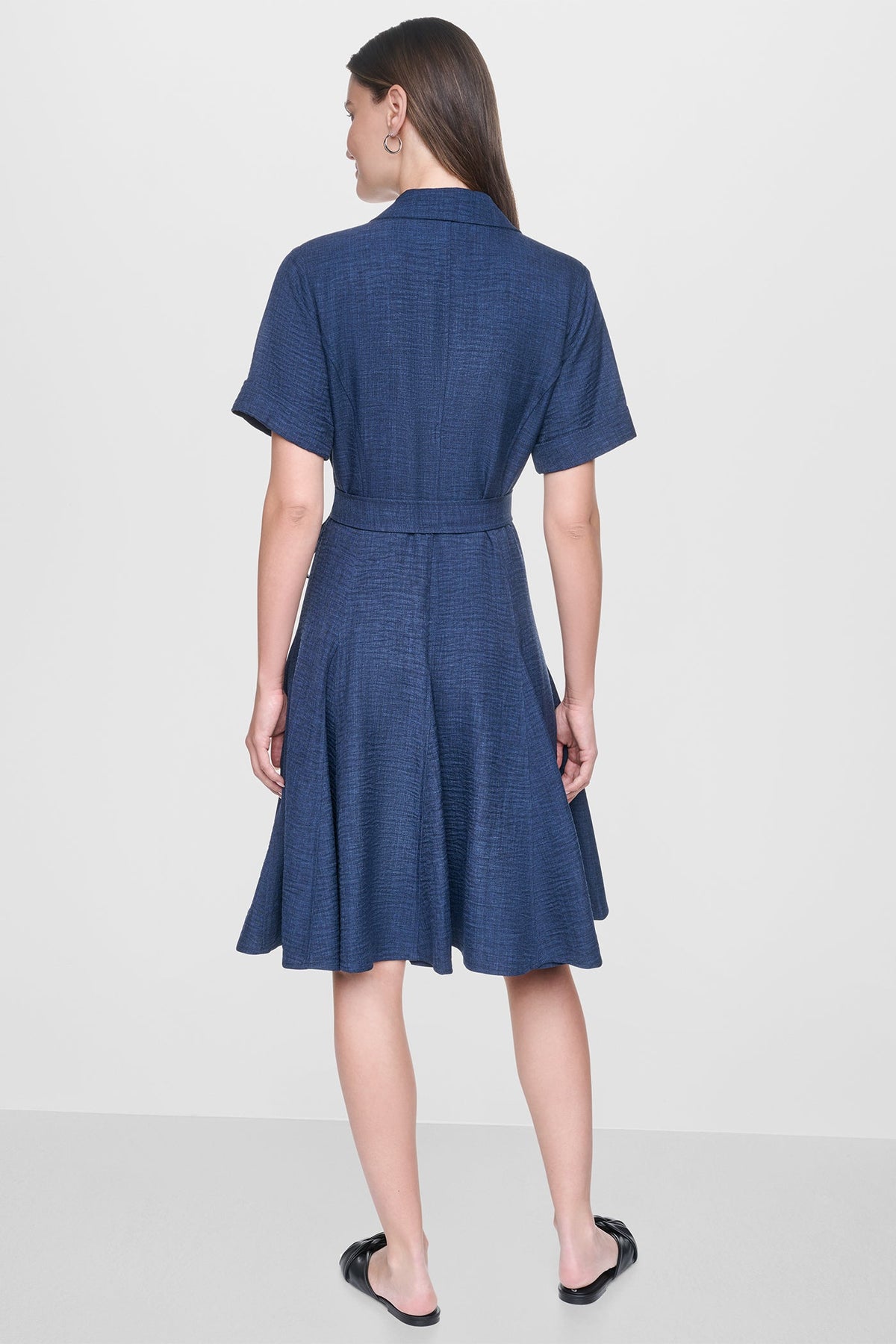 MIDI A-LINE SHIRT DRESS Indigo | DKNY
