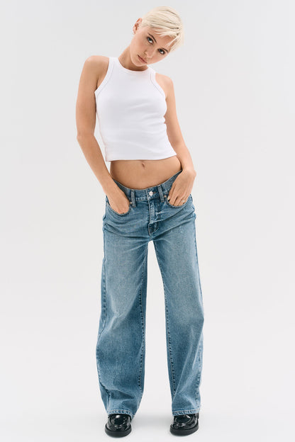 HIGH-RISE WIDE LEG JEAN Cobble Hill | DKNY