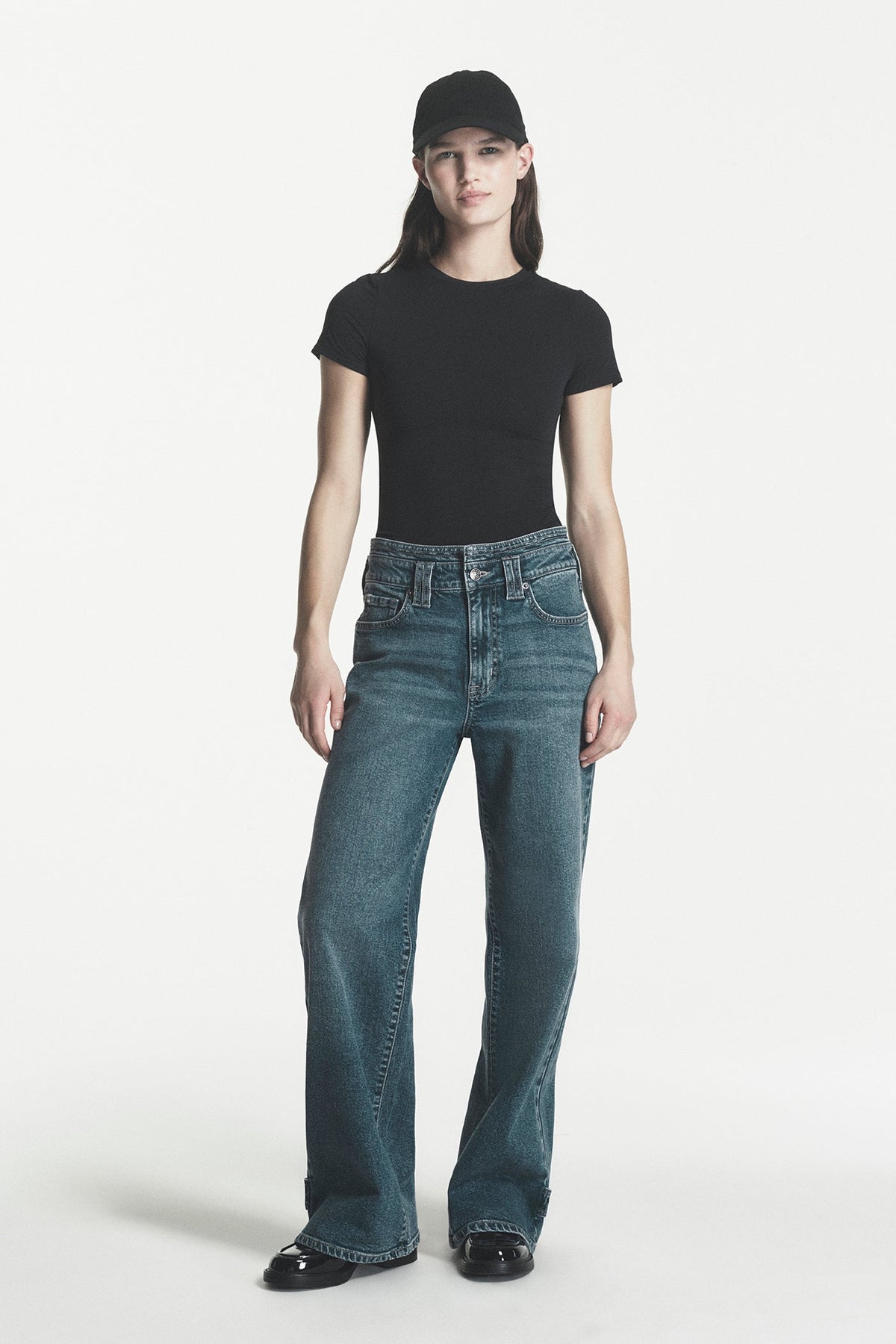 HIGH-RISE WIDE LEG JEAN Cobble Hill | DKNY